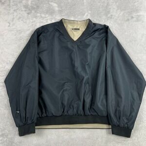 Wedge Reversible V-Neck Windshirt 2XL Black Tan Men Golf Pullover Jacket